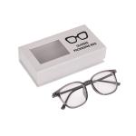 Customized Eyewear Packaging Box , White Hard Cardboard Sunglasses Box
