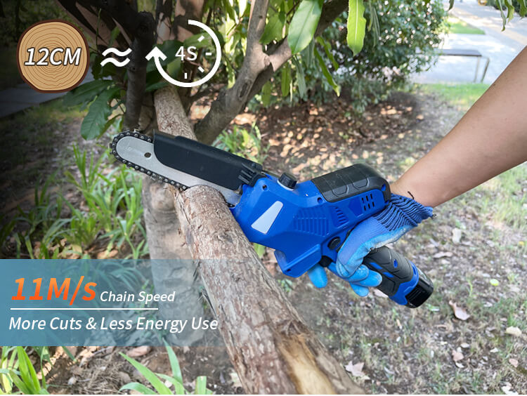6'' Small Handheld Pruning Chain Saw Electric Cordless Chainsaw Gardening