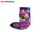 Resealable Pet Food Packaging Bags Zipper Top Flat Bottom Side Gusset Customized