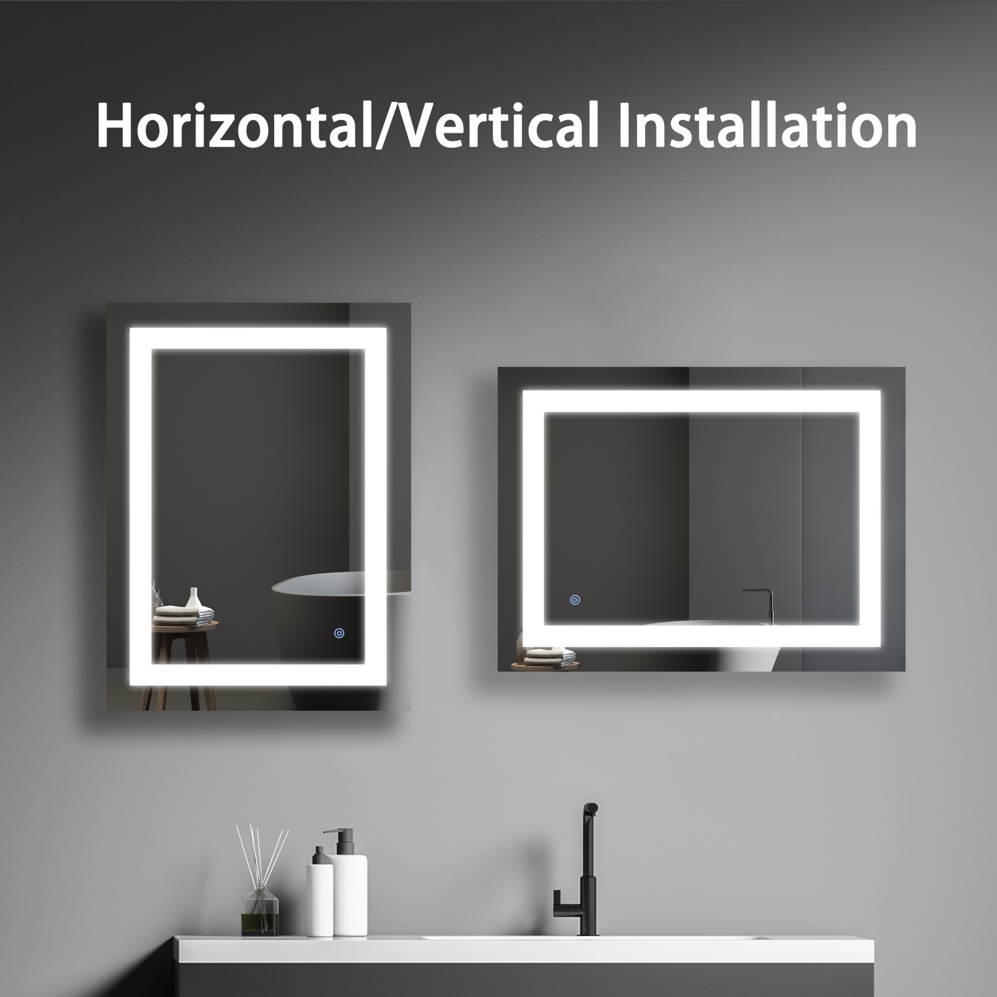 Graceful Hotel Bathroom LED Mirror with Custom Light Feature and Modern Luxury Design