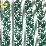 Customized Emerald Green Embroidery Lace Fabric Beaded Sequined Decoration