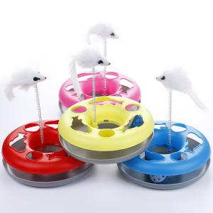 Quality Many Colors PP Round Spring Intelligent Cat Scrarchhing Toys wholesale