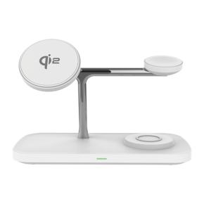 Quality All In One Qi Magnetic Portable Wireless Charger Fast Charger White And Black wholesale