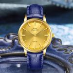 Multifunctional Leather Strap Waterproof 3ATM Quartz Watch For Men Women