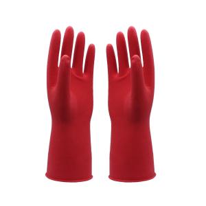 Quality Durable Household Flocklined Rubber Gloves , Kitchen Dishwashing Gloves Waterproof wholesale