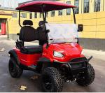 Red color 2 Seater Electric Off-Road Golf Cart High Power 12'' Tires 4kw Motor
