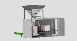 Quality Palletising Wood Pellet Bagging Machine Scale Container Packing System wholesale