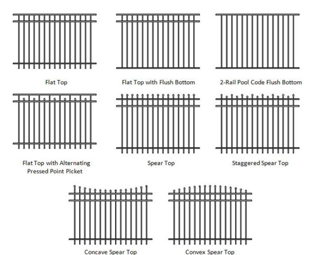 2400mm Railing Aluminium Tubular Fencing Flat Top Tubular Aluminum Fence