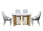130x80x60cm Slate Dining Table , Wood Slab Dining Room Table