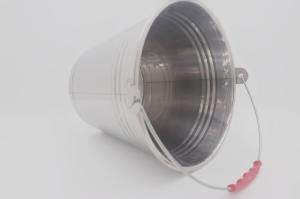 Quality 30L Fine polishing metal pail folding water bucket 201#stainless steel classic water barrel wholesale