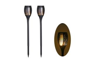 Quality Pathways Yard Flickering Solar Tiki Torches / Solar Flame Light wholesale