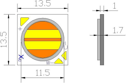 Tunable 12W CRI90 3000K 6000K Citizen Clu028 Bridgelux Cob Led