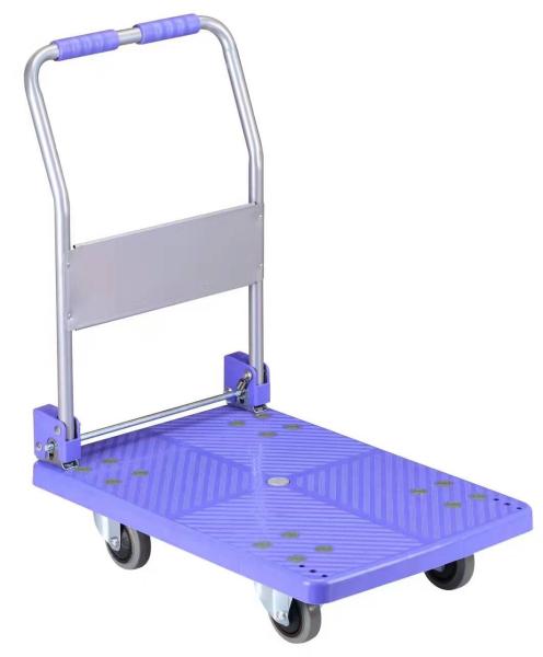 Blue Plastic Durable Handling Plate Trolley with four 4 inch casters (RFHT300KG)