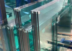 Quality 6.38mm EVA Safety Tempered Etched Stair Glass Bannister Panels wholesale