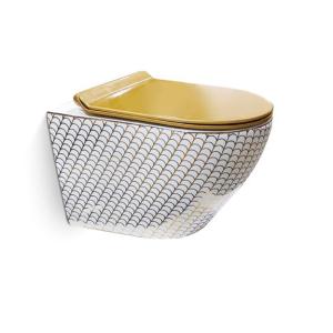 Quality Round Rimless Flushing Ceramic Wall Hung Toilet Suspended CE For Bathroom wholesale
