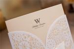 Pink lace hand-cut wedding invitations Personality invitation card