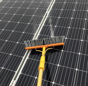 Photovoltaic Quick Plug 12M Aluminum Pole Solar Panel Cleaning Brush