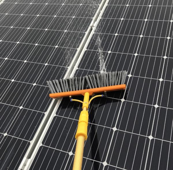 Cheap Photovoltaic Quick Plug 12M Aluminum Pole Solar Panel Cleaning Brush for sale