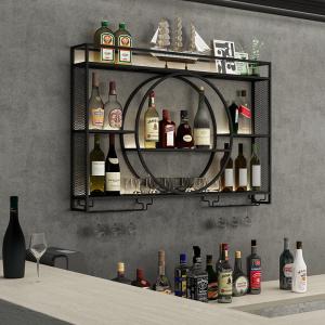 Quality Rustproof Golden 140cm Length Metal Wine Rack Wall Mounting wholesale