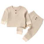 Autumn long sleeves newborn children's clothing sleepwear two pieces 4 colors