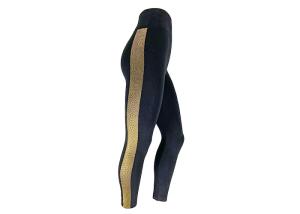 Quality High Waist Golden Side Panel Brushed Leggings Fleece Lined Legging wholesale