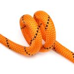 Poly Black Orange Black Reflective Rope Shoelaces 3/8" 1/4" 10mm Soft For Bag