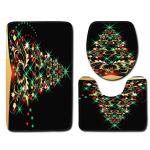 Snowman Christmas Bath Mat Set Anti Skid Restroom Mat Set