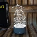 Animal Designs Acrylic 3D LED Night Light for Gift rechargeable and remote