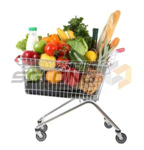 Quality Customizable Metal Shopping Cart Baskets Unfolding ISO9001 Certification wholesale