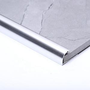 Quality Bathroom Ceramic U Channel Round Aluminium Tile Trim 1.8m wholesale