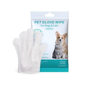 Quality Mild Fresh Scent Dog Bathing Gloves Lavender Scent Dog Glove Wipes For Daily And Traveling wholesale