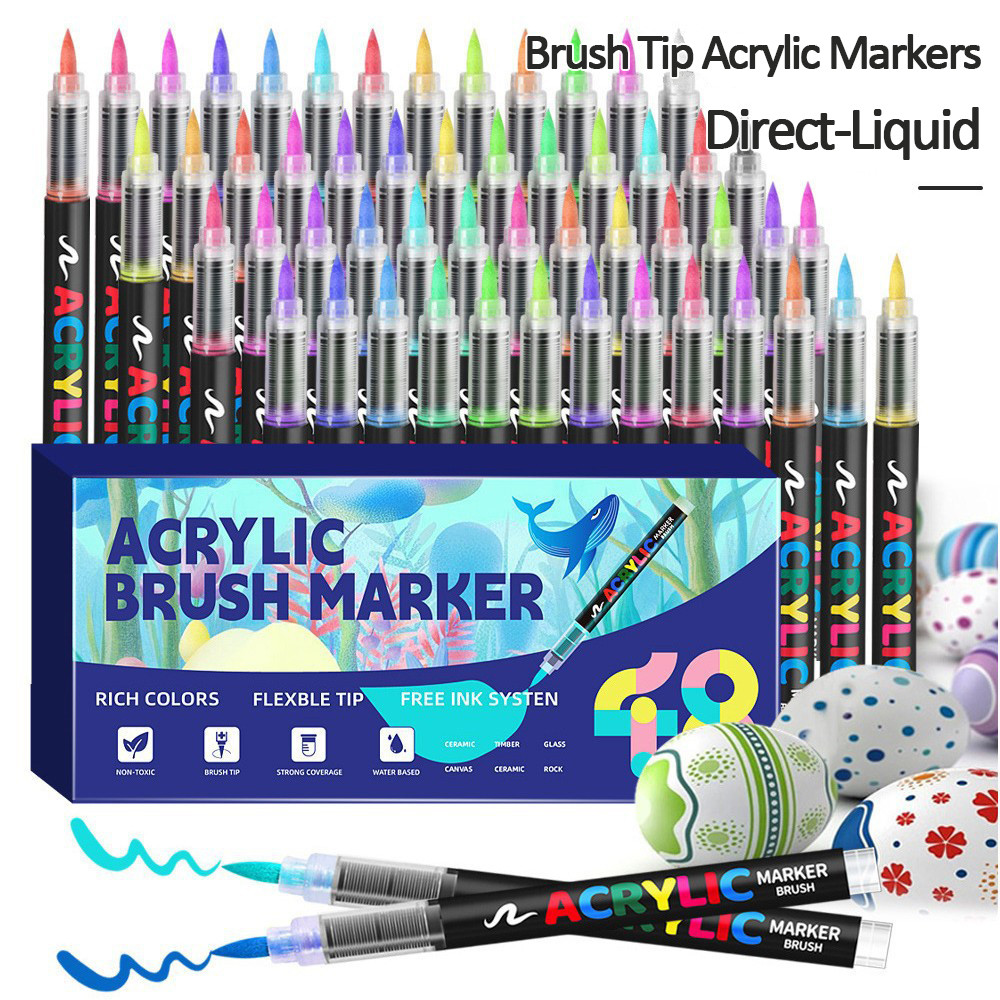 Colorful Painting Pens Students Direct Liquid Acrylic Marker Pen