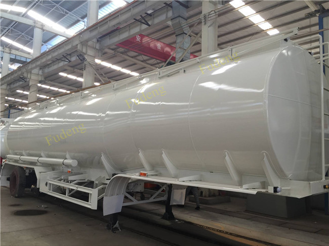 3 Axles 42 CBM Fuel Tanker Semi Trailer FUWA axles diesel tanker trailer for sale