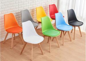 Quality Beech Leg PU Cushion Dining Chair , Breathable Modern Restaurant Chairs wholesale