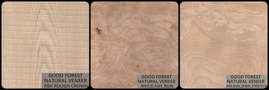 Natural ASH Wood Veneer Sheets Special Grain Customized For Doors