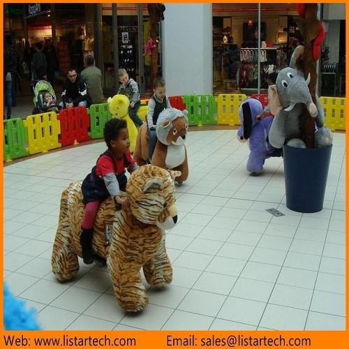 Stuffed Coin Operated Animal Rides Commercial Indoor Playground Equipment