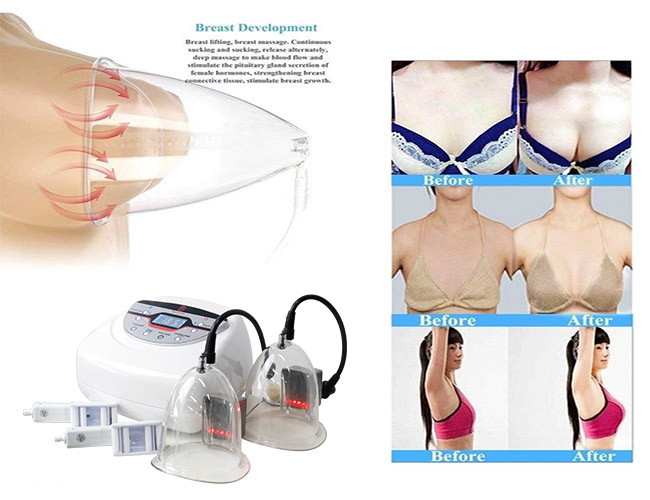 2 Roller Breast Enhance Butt Vacuum Therapy Machine Cellulite Burning