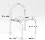 Modern Custom Acrylic Furniture acrylic dressing table chair 43X45X73cm For