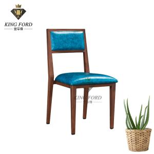 Quality Iron Frame 8cm Seat Wedding Banquet Chair Dining Table Chairs Wooden wholesale