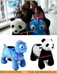 Quality rechargeable battery motorized plush riding 12v kids electric ride wholesale