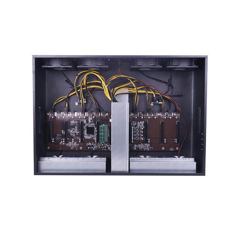 Crypto Graphics Mining Frame Rig 65mm Silent 8 GPU for ethereum