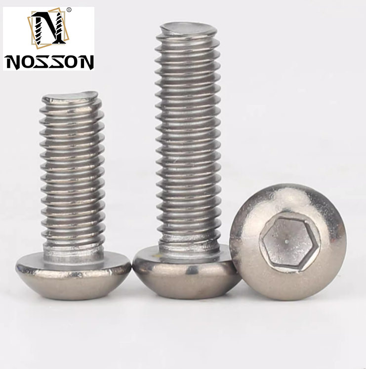 Black Oxide Finish M2 M2.5 M3 M4 M5 M6 Titanium Button Head Hex Socket Screw INCH Measurement System for Harsh Environments