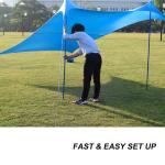 Summer Upf30+ 270*270cm Camping Sun Shelter For Picnic