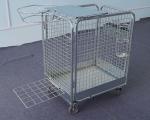 Strong Logistics Cage Trolley / Heavy Duty Shopping Cart 300kg Load Capacity