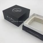 Matte Black Cardboard Gift Box With Lids Perfume Cosmetic Facial Cream Bottle