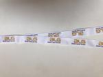 White color custom made badge holder lanyard printing yellow logo width 2cm