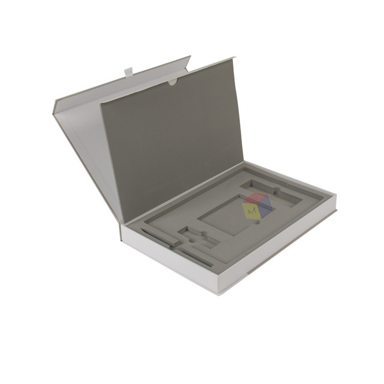 Book Shape Magnetic Closure Rigid gift Cardboard Paper Packaging Box With Eva Insert Custom Print