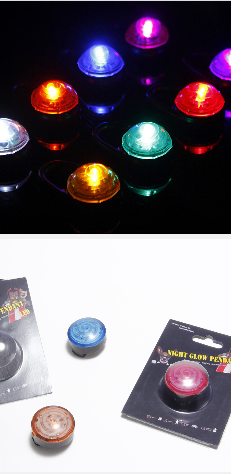 Glow In The Dark Dog Id Tags Waterproof 3 Modes Dog Flashing Tag
