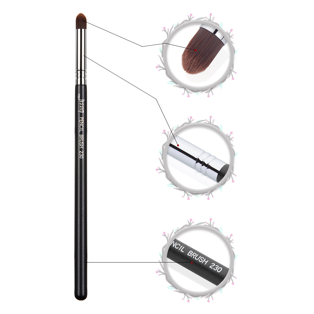 Metal Texture Length 18.2cm Jessup Makeup Brushes Soft Tapered Tip