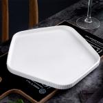 Irregular Solid Contemporary Pure White Porcelain Plate Gifts